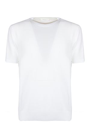 T-shirt in maglia misto cotone bianco ROBERTO COLLINA | 261MYA1602101